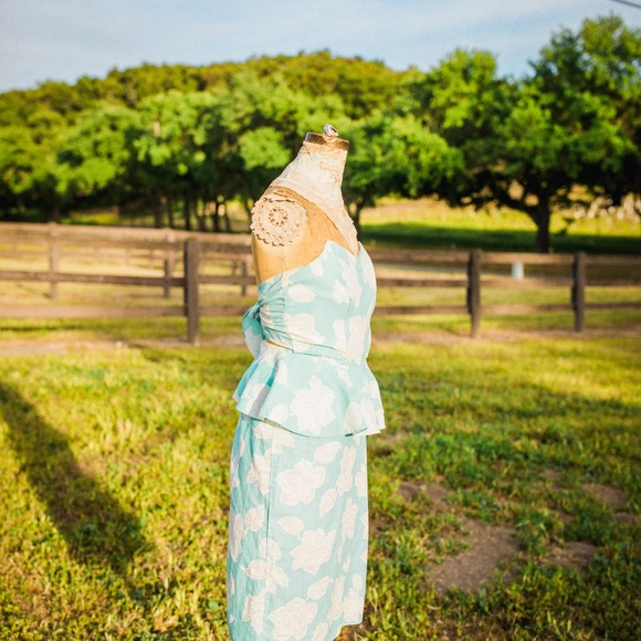 Vintage ~ Justine Hawaiian Strapless, approx. Sz 8 - Picture 2 of 5